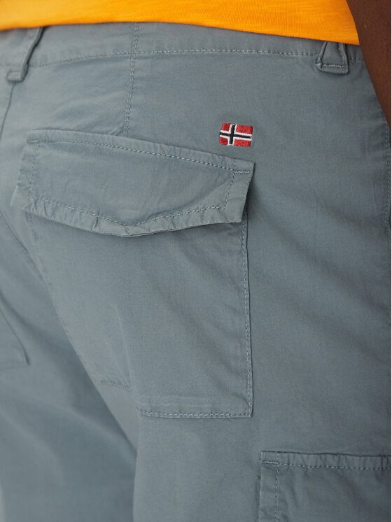 Napapijri Napapijri Bavlnené šortky N-Horton NP0A4HOS Modrá Regular Fit