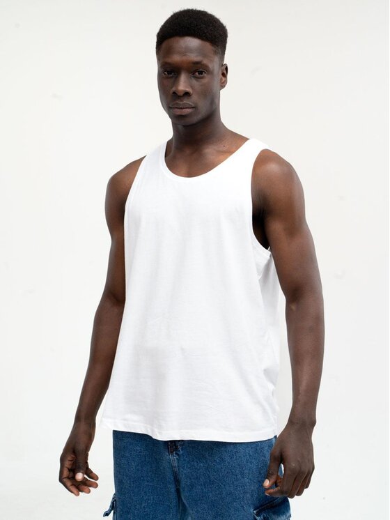 Urban City Urban City Tank top Tank Top Męski Biały UrbanCity No Logo XXL Biały Regular Fit