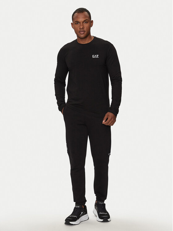 EA7 Emporio Armani EA7 Emporio Armani Тениска с дълъг ръкав 8NPT28 PJVQZ 1200 Черен Regular Fit