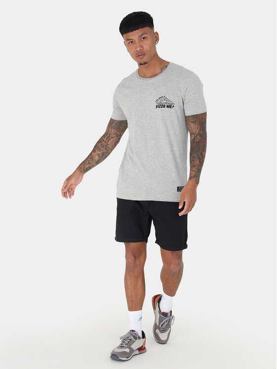 Brave Soul Brave Soul Тишърт MTS-149FRANCHISE Сив Straight Fit