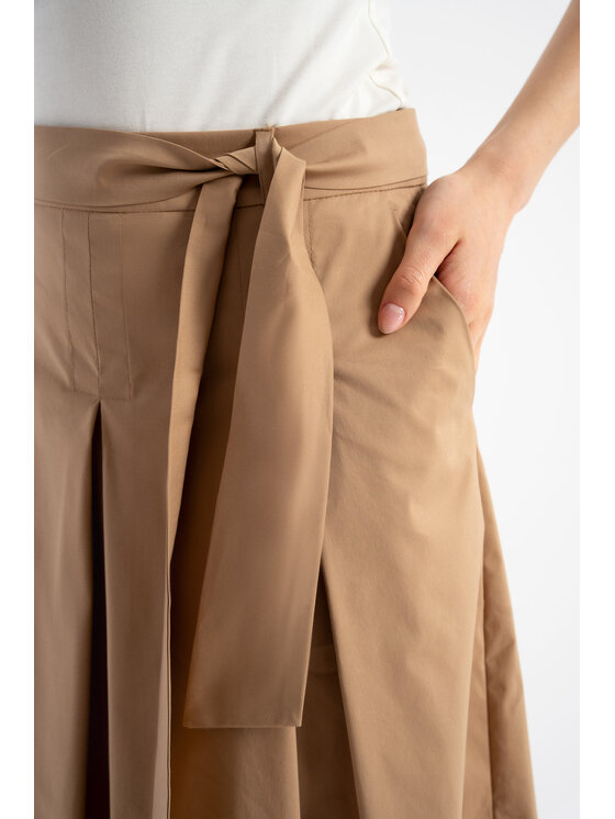 CLICK CLICK Φούστα maxi 50-743 Μπεζ Flare Fit