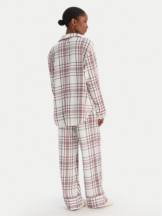 Tommy Hilfiger Tommy Hilfiger Pyjama UW0UW06155 Écru Relaxed Fit