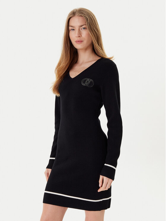 Liu Jo Liu Jo Kootud kleit TF5253 MS63L Must Regular Fit