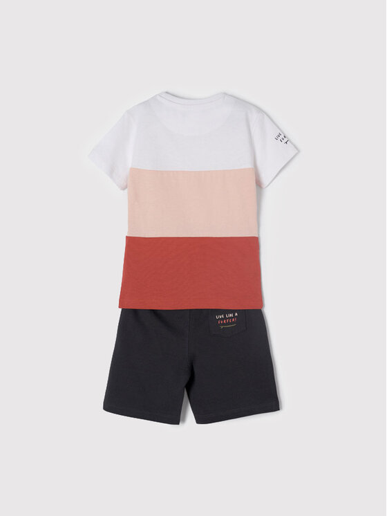 Mayoral Mayoral Комплект тишърт и спортни шорти 3659 Бял Regular Fit