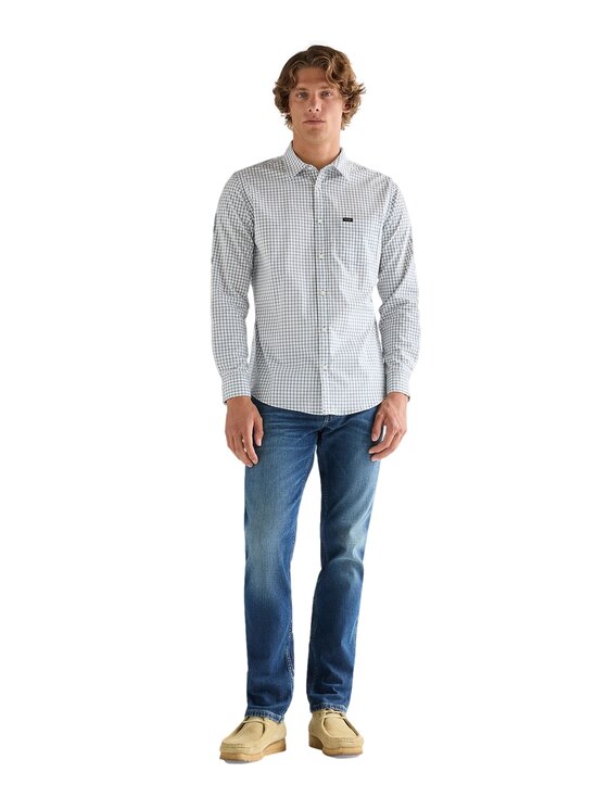Wrangler Wrangler Koszula 112378032 Niebieski Regular Fit