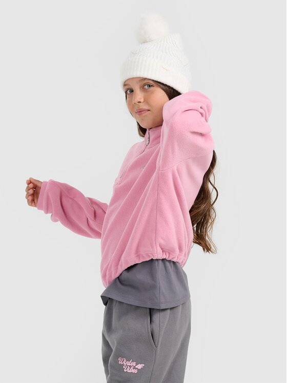 4F 4F Felpa di pile 4FJRAW25TFLEF441-54S Rosa Oversize