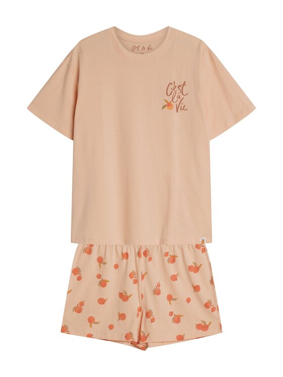 Henderson Henderson Piżama 42684 Pomarańczowy Regular Fit