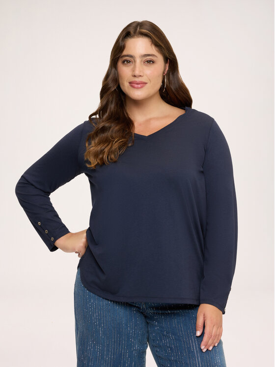 Fiorella Rubino Fiorella Rubino Bluzka G0CSL009263N034 Niebieski Regular Fit