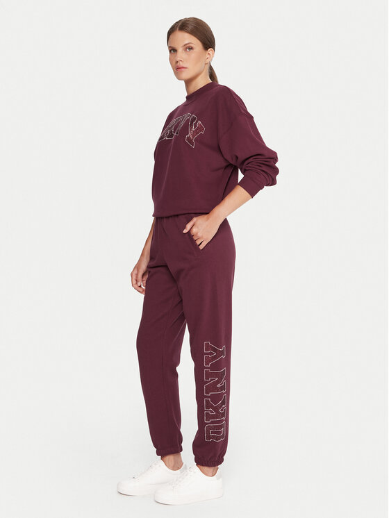 DKNY Sport DKNY Sport Spodnie dresowe DP5P3737 Bordowy Regular Fit