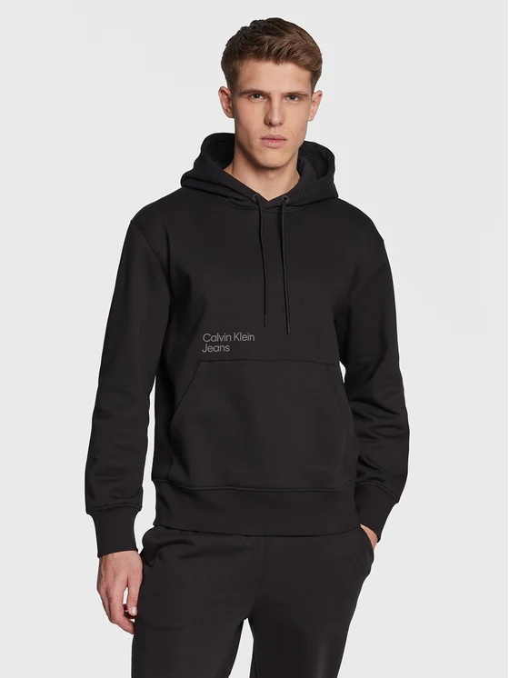 Calvin Klein Jeans Sweatshirt J30J322895 Schwarz Relaxed Fit