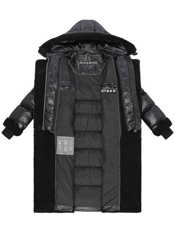 Navahoo Navahoo Kurtka zimowa Kuscheltraum Czarny Regular Fit