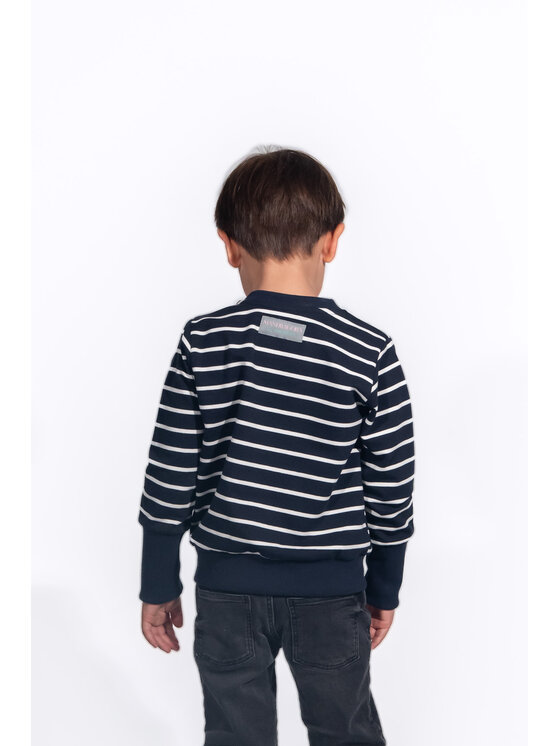 MANDRAGORA MANDRAGORA Bluza pasiak Granatowy Regular Fit