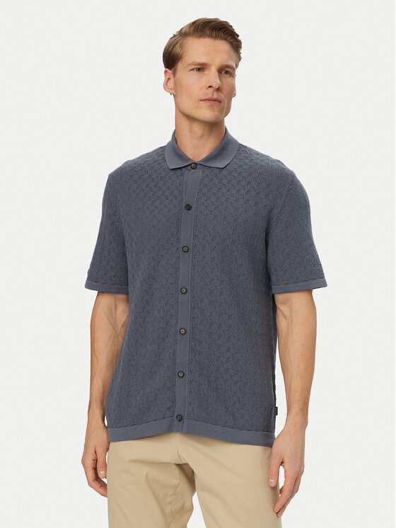 BOSS BOSS Camicia H-Nappo 50560494 Blu Regular Fit