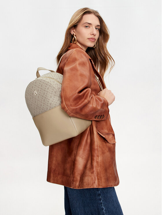 Tommy Hilfiger Tommy Hilfiger Ruksak Th Jacquard Backpack AW0AW17074 Béžová