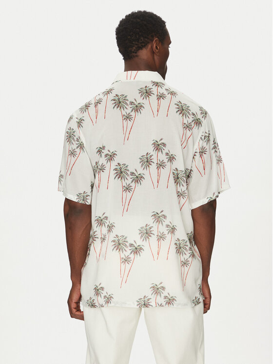 Tommy Hilfiger Tommy Hilfiger Särk Bowling Shirt Print UM0UM03227 Beež Regular Fit