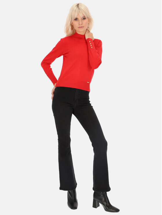 L’AF L’AF Sweter Beri Czerwony Regular Fit