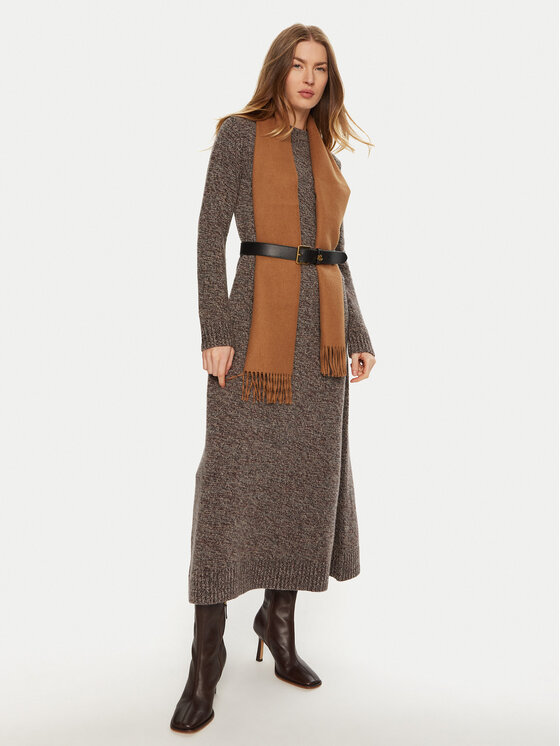 Weekend Max Mara Weekend Max Mara Džemper haljina Dionne 2425326022 Smeđa Relaxed Fit