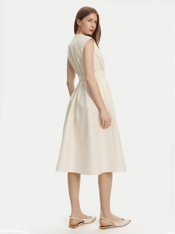 Marella Marella Sukienka codzienna Ossola 2513221172 Écru Regular Fit