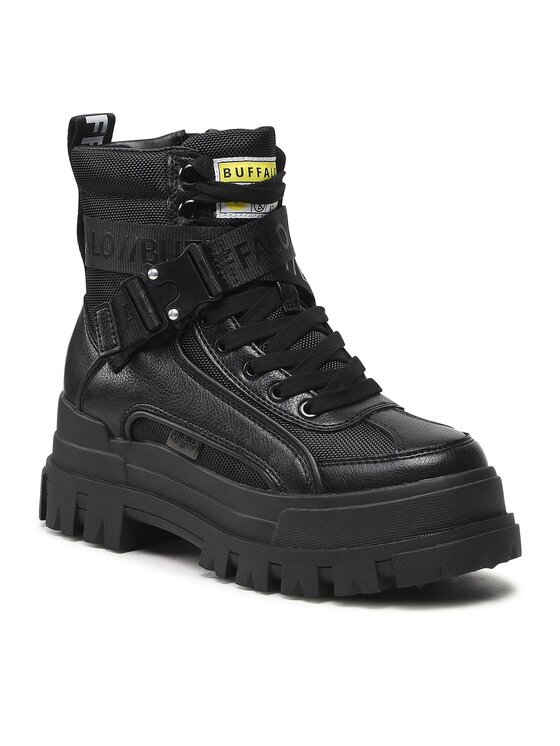 Buffalo Buffalo Schnürschuhe Aspha Com1 1622077 Schwarz