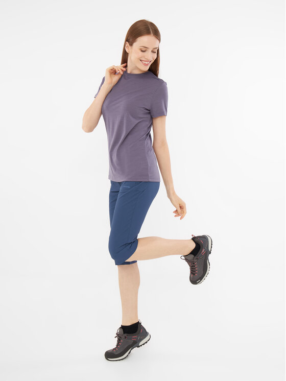 Viking Viking Koszulka techniczna T-shirt Salen Lady Merino Fioletowy Regular Fit
