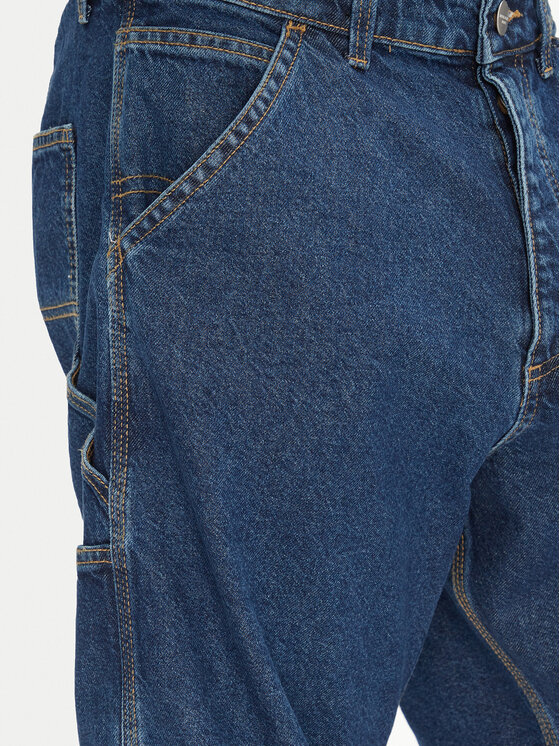 Jack&Jones Jack&Jones Jeans kratke hlače Alex 12273238 Mornarsko modra Baggy Fit