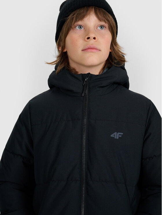 4F 4F Płaszcz zimowy OUTERWEAR Czarny Regular Fit
