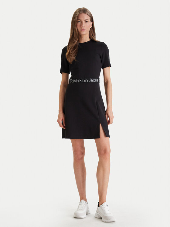 Calvin Klein Jeans Calvin Klein Jeans Každodenní šaty LV047F290G Černá Regular Fit