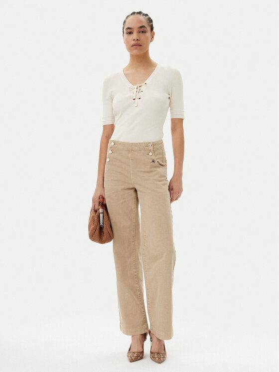 Morgan Morgan Pullover 251-MFEMI Beige Slim Fit