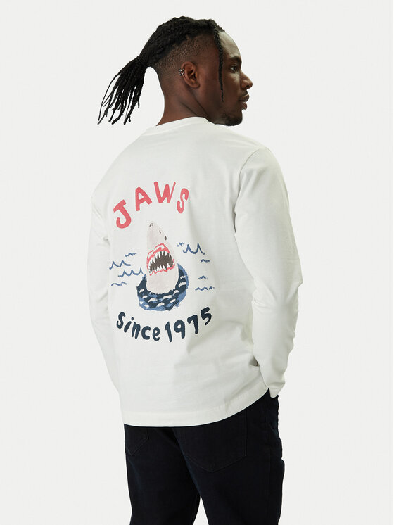 Jack & Jones Jack & Jones Hosszú ujjú Jaws 12286615 Fehér Relaxed Fit