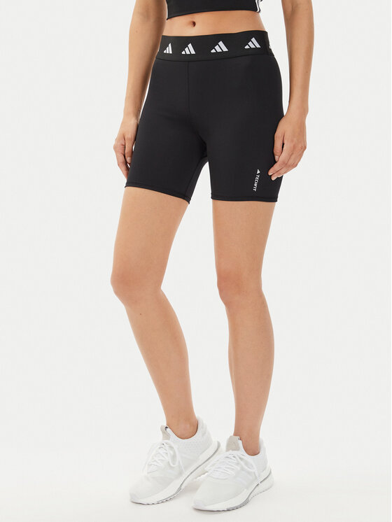 Adidas Sportske Kratke Hlače Techfit HF6683 Crna Slim Fit