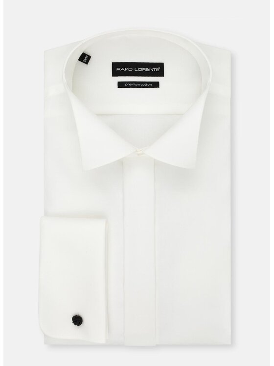 Pako Lorente Pako Lorente Koszula PPLM9-1X-297 Écru Slim Fit