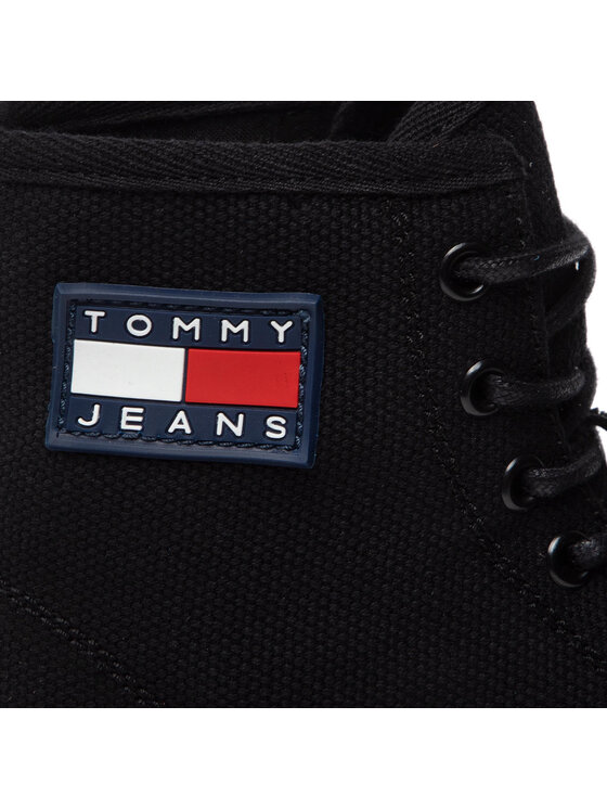 Tommy Jeans Tommy Jeans Planinarske cipele Foxing Boot EN0EN01903 Crna