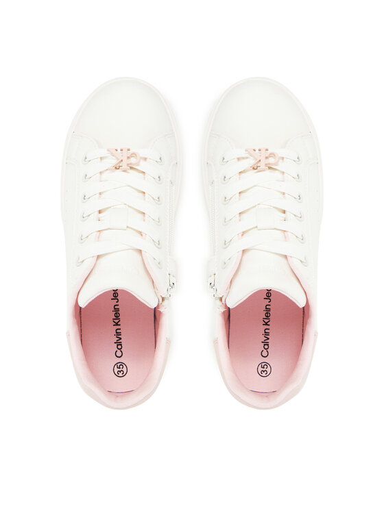 Calvin Klein Jeans Calvin Klein Jeans Laisvalaikio batai Low Cut Lace-Up V3A9-82015-1355A S Balta