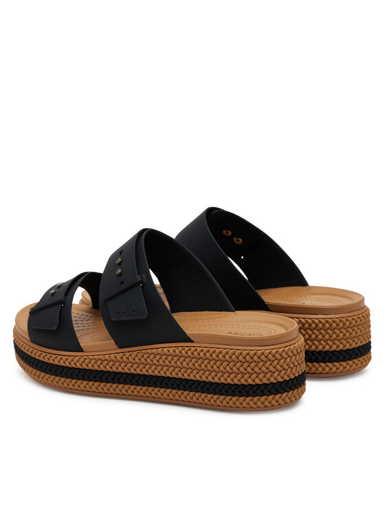Crocs Crocs Şlapi Brooklyn Woven Buckle 209978 Negru