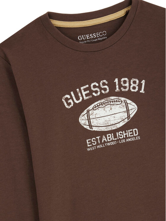 Guess Guess Bluza L6YI06 K3714 Rjava Regular Fit