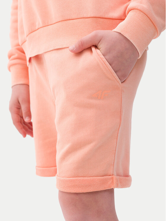 4F 4F Športne kratke hlače 4FJWSS24TSHOM279 Oranžna Regular Fit