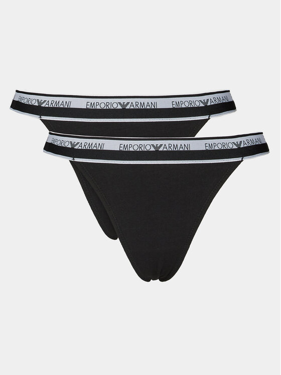 Emporio Armani Underwear 2 stringu pāru komplekts 164522 4R227 00020 Melns