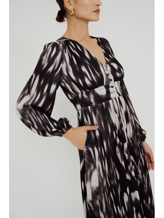 ROSE AVENUE ROSE AVENUE Sukienka elegancka BIANKA Czarny Long Fit