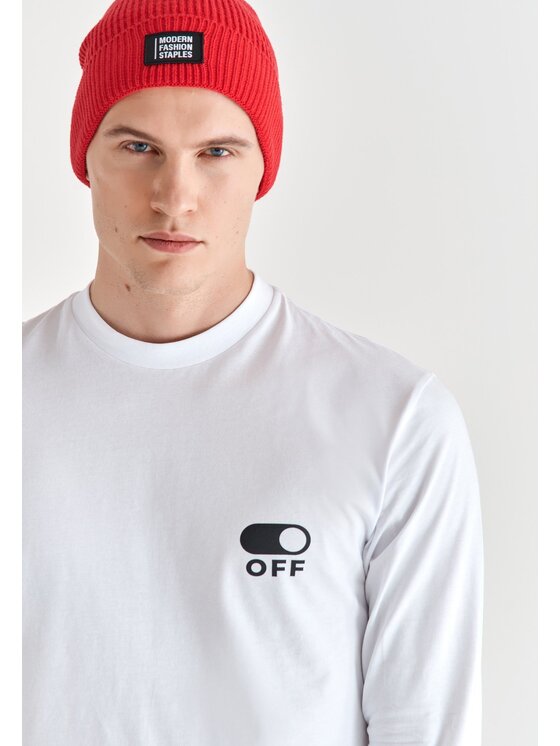 Pako Lorente Pako Lorente Longsleeve M21WF-TL-048 Biały Regular Fit
