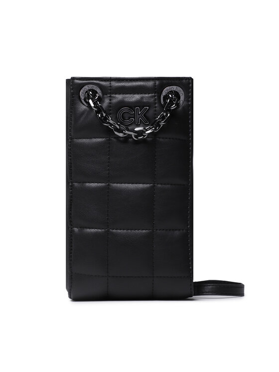 Calvin Klein Etui za mobitel Re-Lock Quilt Phone Crossbody K60K610471 Črna