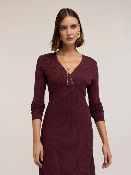 Motivi Motivi Vestito da giorno 7620W001532N036 Bordeaux Flared Fit