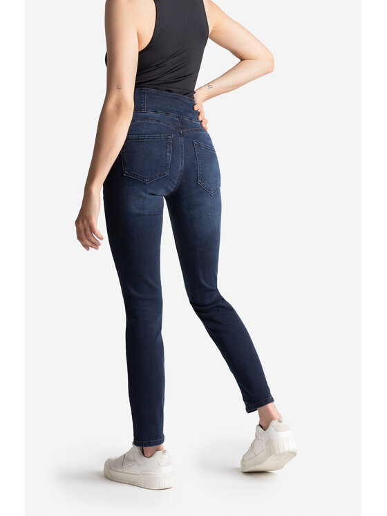 RJ Rocks Jeans RJ Rocks Jeans Jeansy Vicki Granatowy Slim Leg