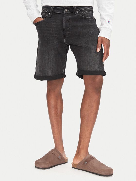 Jack & Jones Jack & Jones Pantaloni scurți de blugi Rick 12269608 Negru Regular Fit