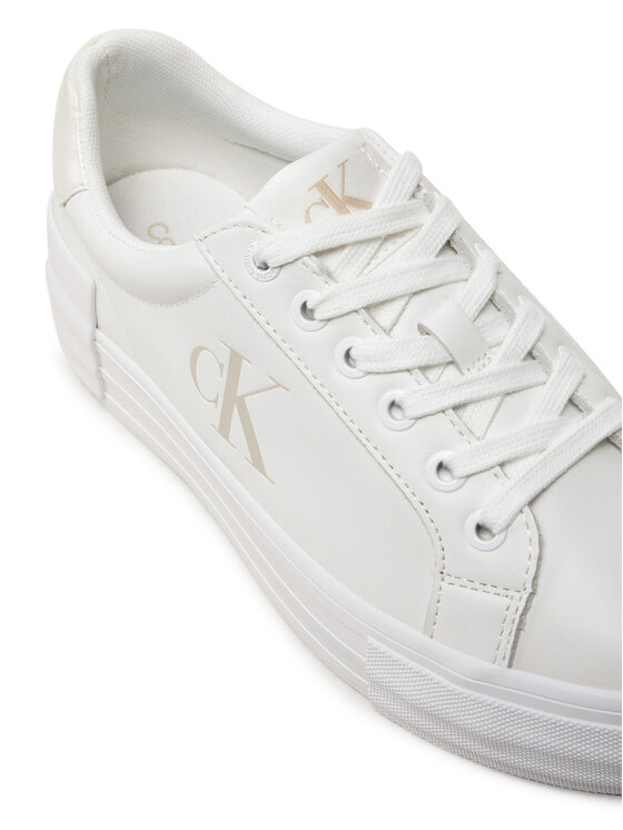 Calvin Klein Jeans Calvin Klein Jeans Laisvalaikio batai Vulc Flatform YW0YW01613 Balta