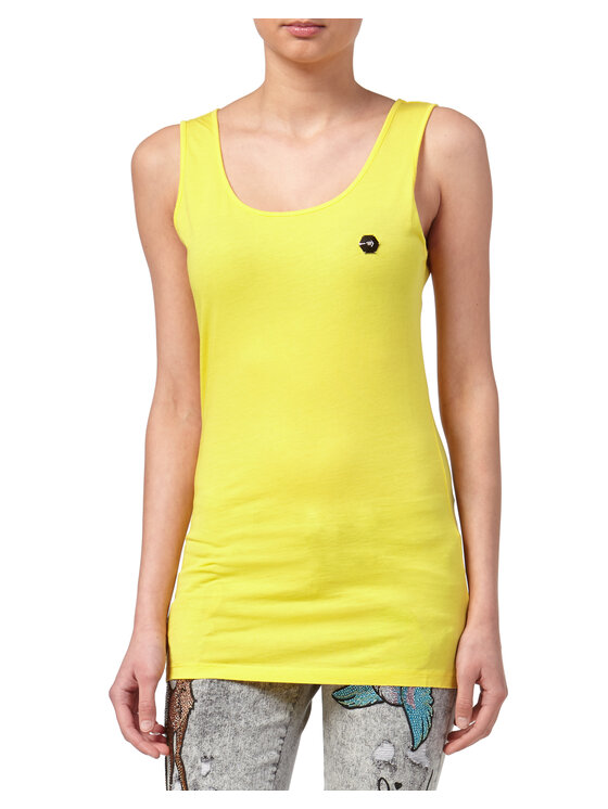 PHILIPP PLEIN PHILIPP PLEIN Tank top 22083 Žltá Skin Tight Fit