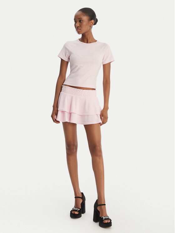 Juicy Couture Juicy Couture mini svārki Smocked Terry JCGGS126006 Rozā Regular Fit