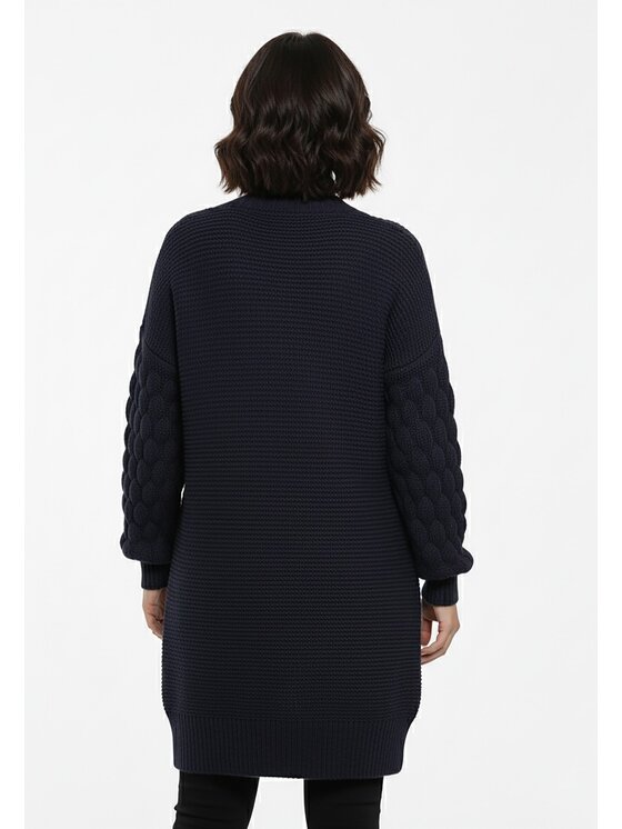 FIGL FIGL Kardigan M1270 Granatowy Regular Fit
