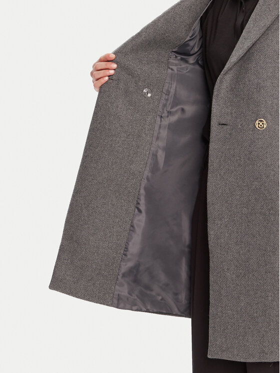 Rinascimento Rinascimento Вълнено палто CFC0126218003 Сив Regular Fit