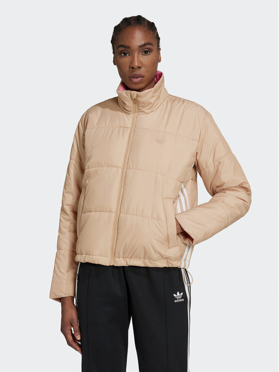 adidas adidas Μπουφάν μεταβατικό Short Puffer Jacket HM2614 Μπεζ Loose Fit