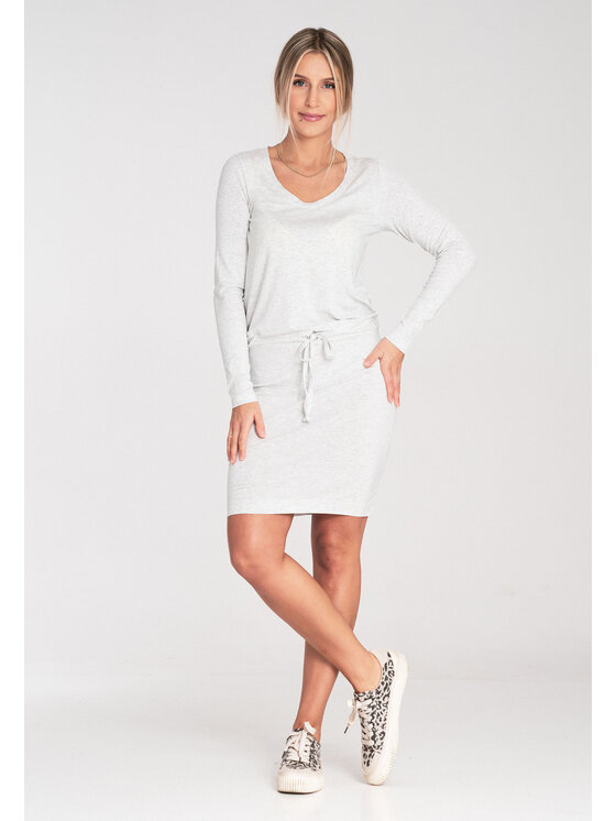 FIGL FIGL Každodenní šaty M1049 Šedá Casual Fit